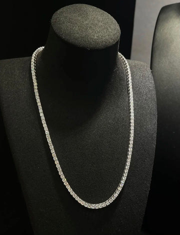 Cozy-20-Inch Tennis Necklace, 3mm,  925 Silver