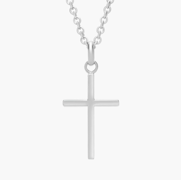 18" Cross Pendant in Sterling Silver (3 mm)