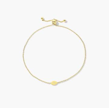 Evil Eye Bolo Diamond Bracelet In 14K Yellow Gold