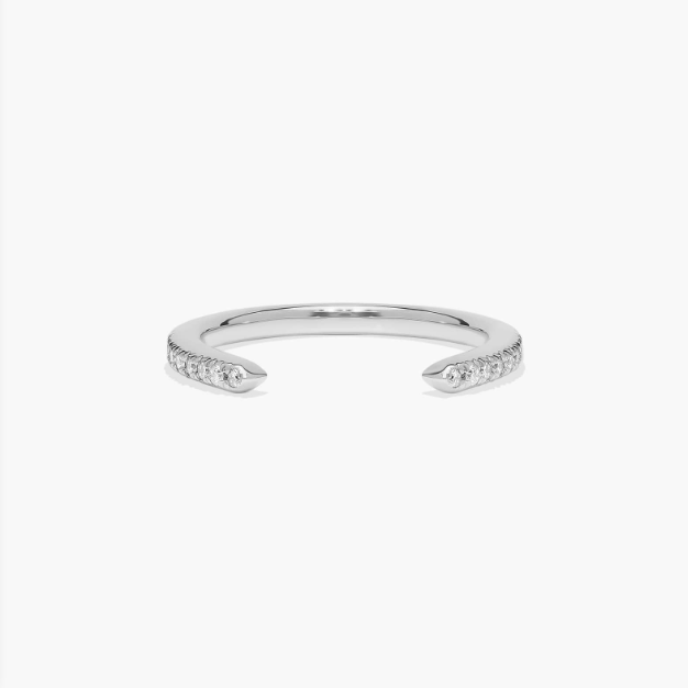 Open Diamond Wedding Ring In Platinum (1.50mm)