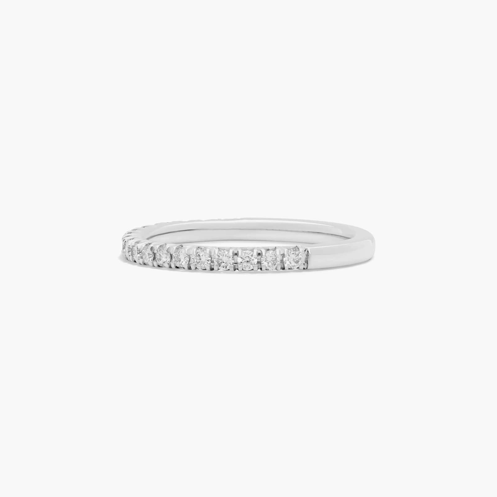 French Pavé Anniversary Ring With 0.25 CTW Lab-Grown Diamonds In 14K White Gold (2.00mm)