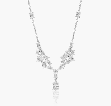 Fancy Spectacle Lab-Grown Diamond Necklace In 14K White Gold