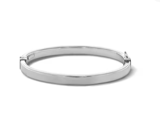 6.0mm Square Flat Bangle in Hollow Sterling Silver