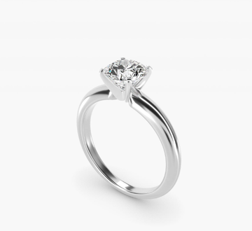 2 CT. GIA Certified Round Lab Created Diamond Classic Simple Solitaire Engagement Ring in 14k White Gold