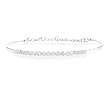 .58 Carats Lab-grown Diamond Bezel Bangle