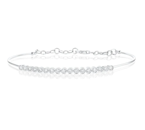 .58 Carats Lab-grown Diamond Bezel Bangle