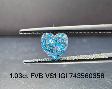 Love-Blue heart cut diamond-deposit