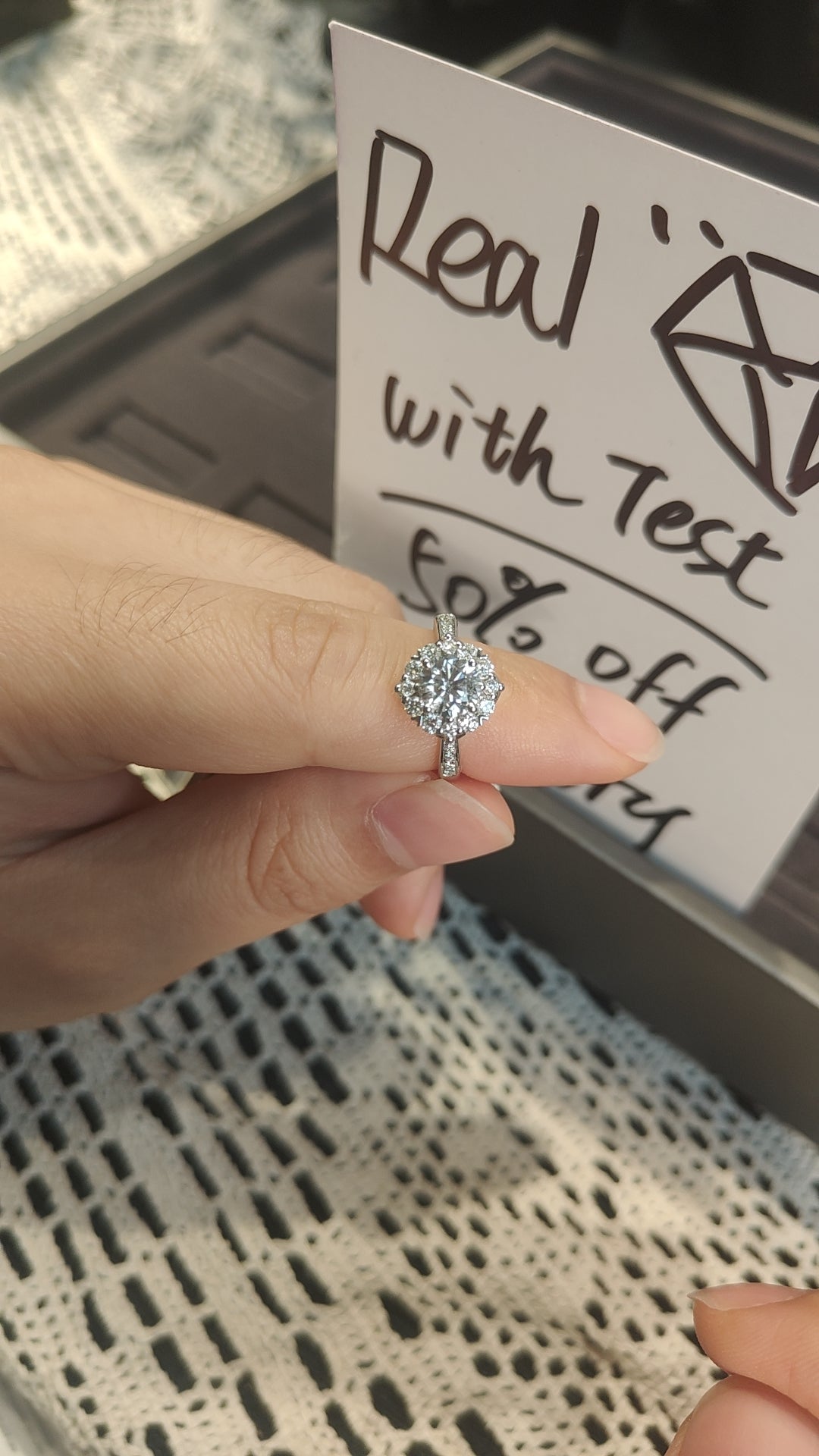 Danagirl-2ct round flower 10K white gold design