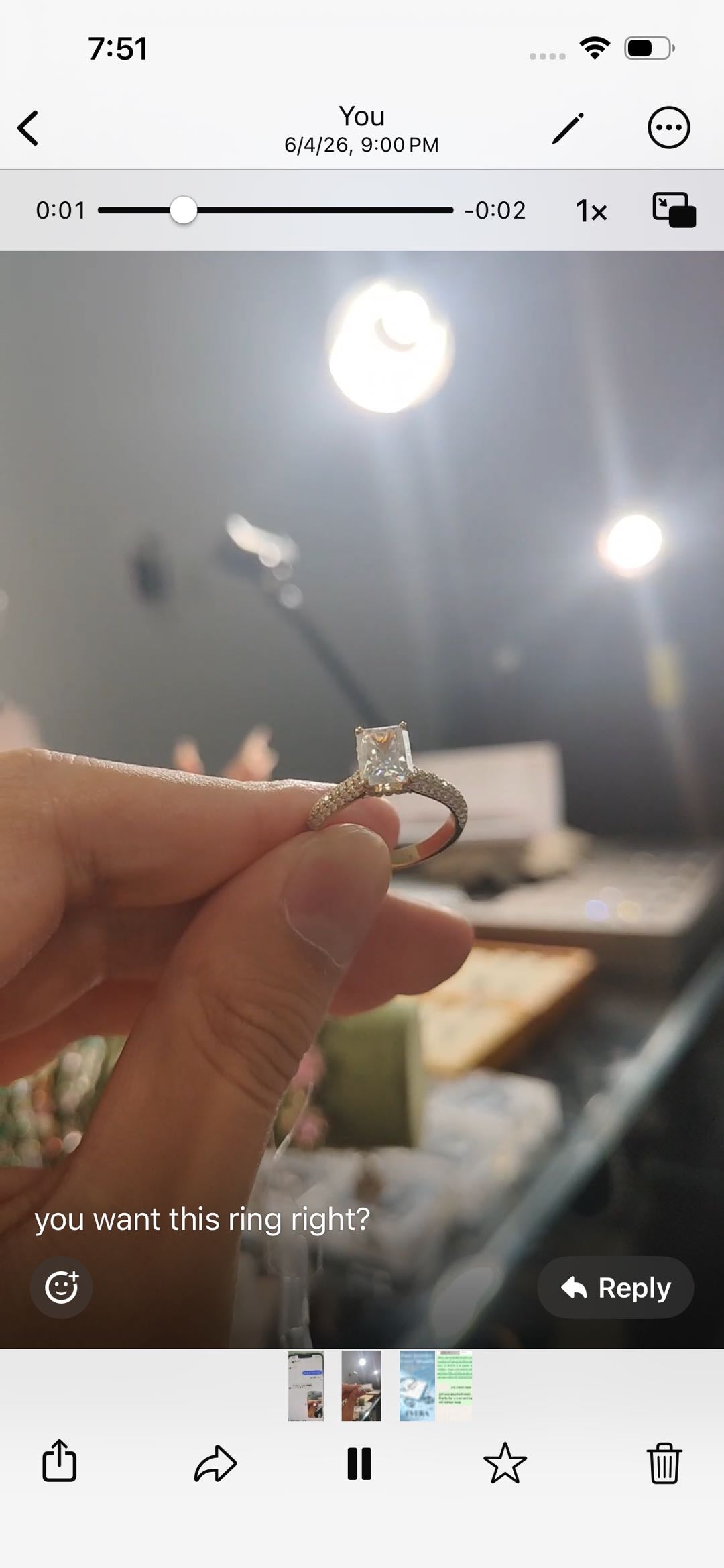 Krnica--3ct center stone, 14K gold; retail price $2,300. Factory deal：$1840