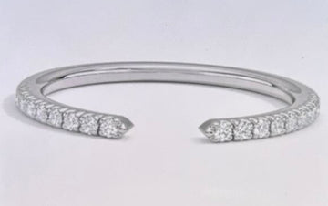 Bamby-Open design 3 quarter diamond 14k white gold