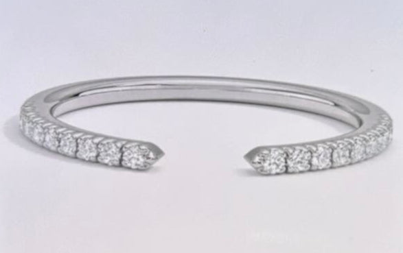 Bamby-Open design 3 quarter diamond 14k white gold