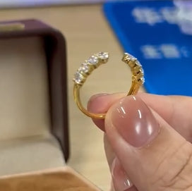 Quiet Storm-Rest Payment 10K Gold Open Ring, Oval, Size 7.75