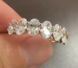 Marielena-14K yellow gold oval-cut eternity band, 2.1ct total weight, size 8.