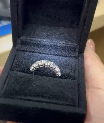 Disley-Oval stones, 14 k gold band ，Size 4.5