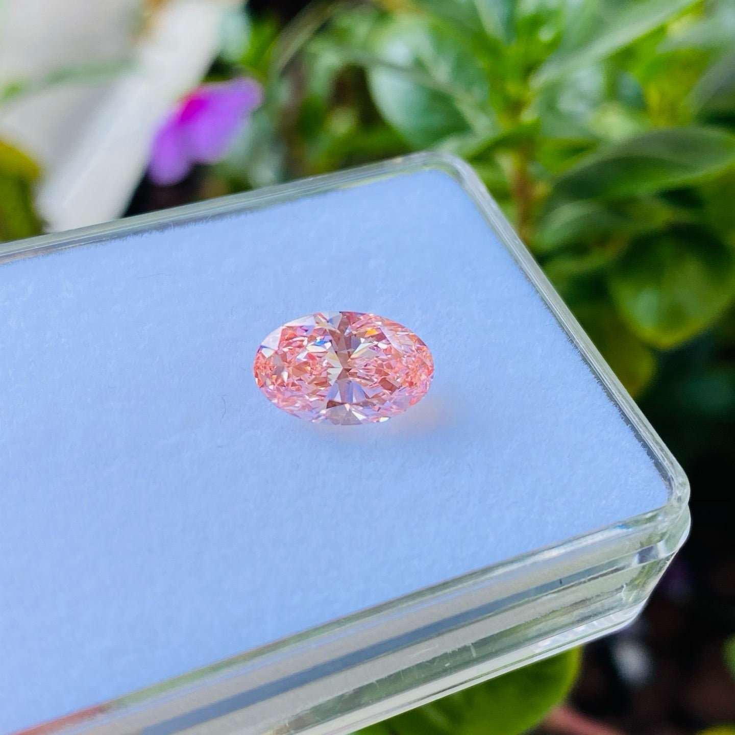 Melissa VIP-2ct pink diamoond+halo+pave+S925  860 USD