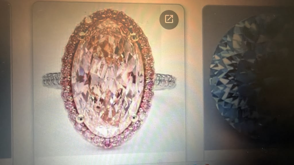 Melissa VIP-2ct pink diamoond+halo+pave+S925  860 USD