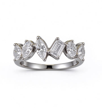 925 silver, irregular-shaped ring