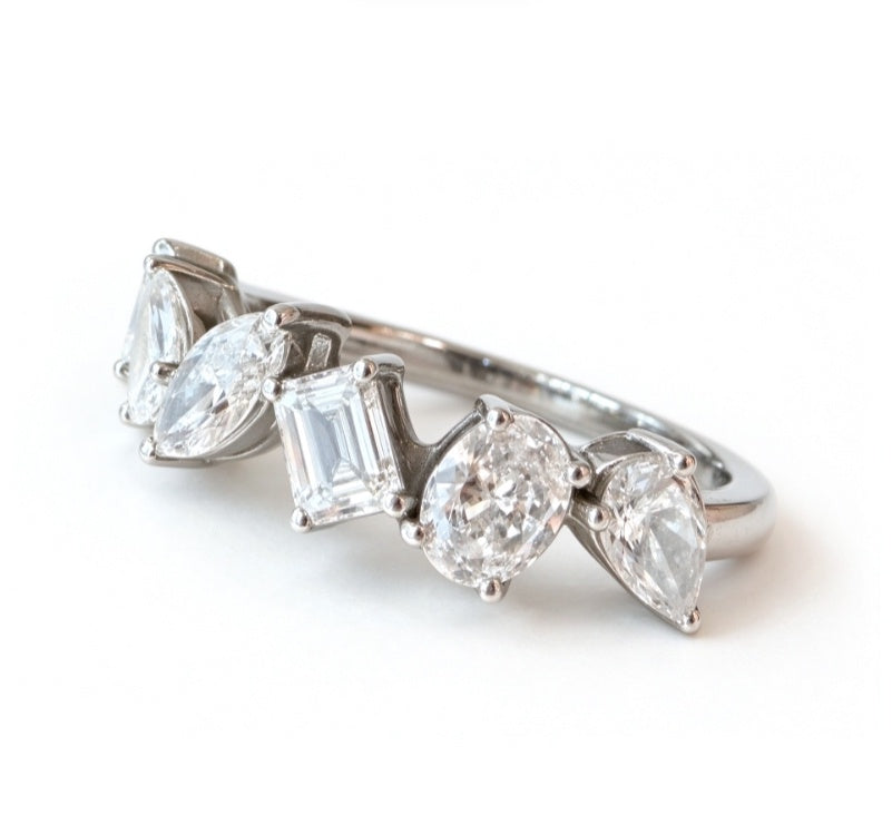 925 silver, irregular-shaped ring