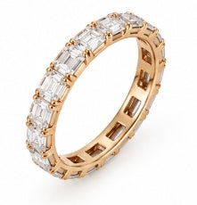 14k Emerald eternity band