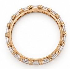 14k Emerald eternity band