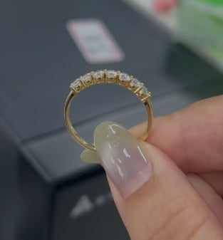 Vip Julie- 7-Stone  Band 14K Gold｜Total around 0.75ct