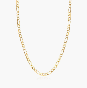 14K Yellow Gold 2.5mm Hollow Figaro Choker Necklace