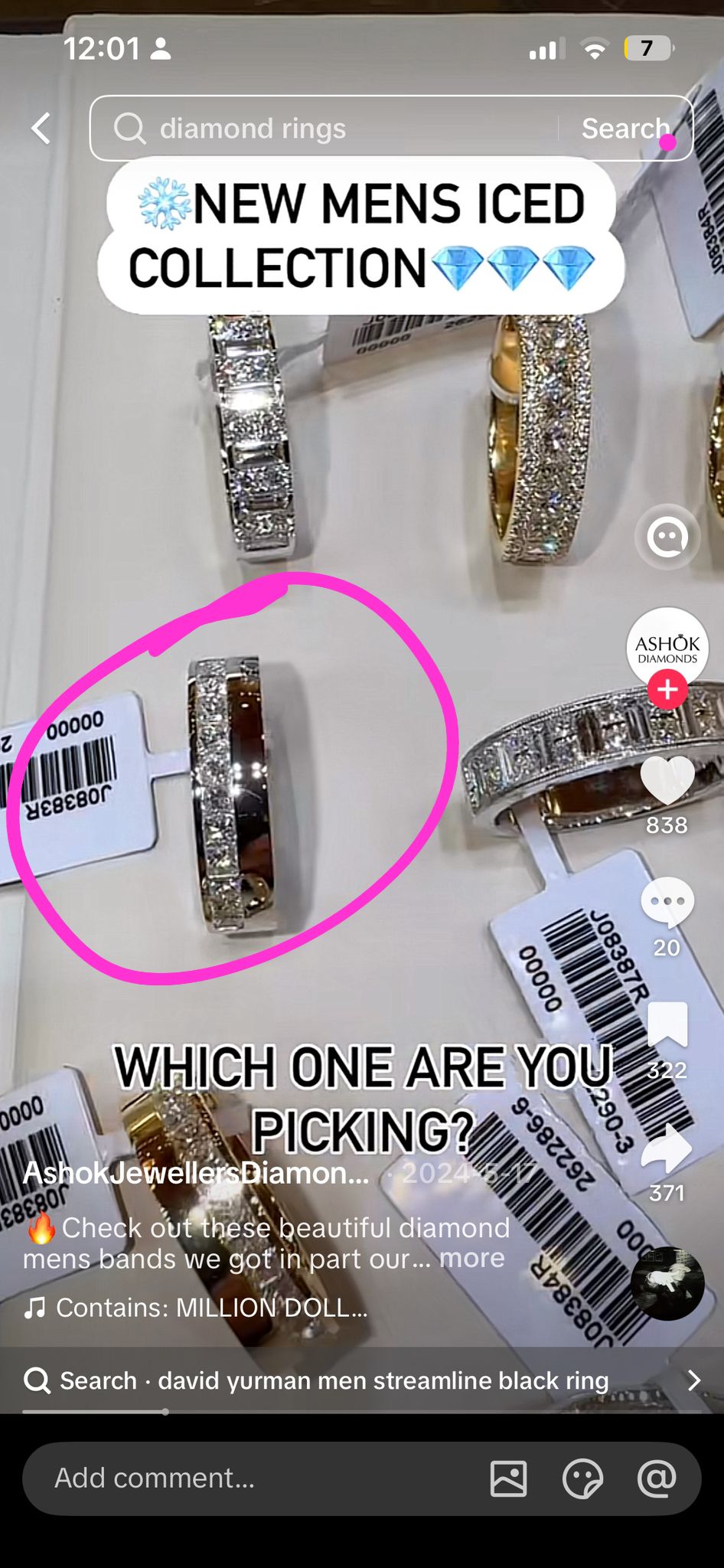 Deposit for half eternity Ring 10k size 11