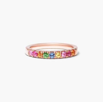 Rainbow Ring In 14K Rose Gold