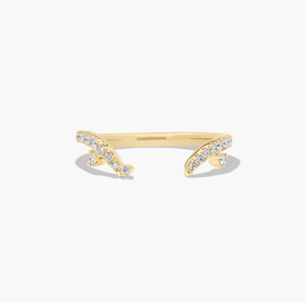 Blossom Tree Diamond Wedding Ring In 14K Yellow Gold (1.80mm)