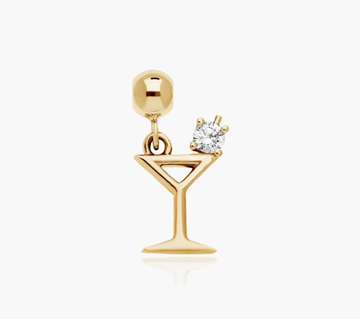 Martini Lab-Grown Diamond Charm In 14K Yellow Gold