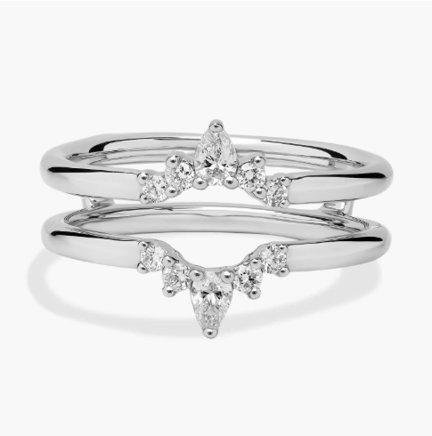 Crown Diamond Insert in 18k White Gold (1/4 ct. tw.)