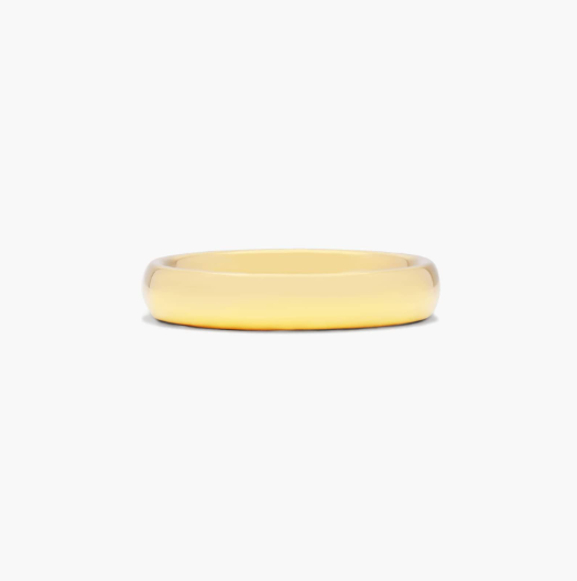 Comfort Fit Slightly Domed Wedding Band In 14K Yellow Gold (4.00mm)