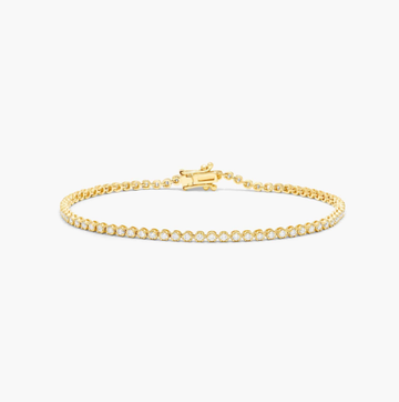 Illusion Bangle Bracelet With Lab-Grown Diamonds In 14K Yellow Gold (7")