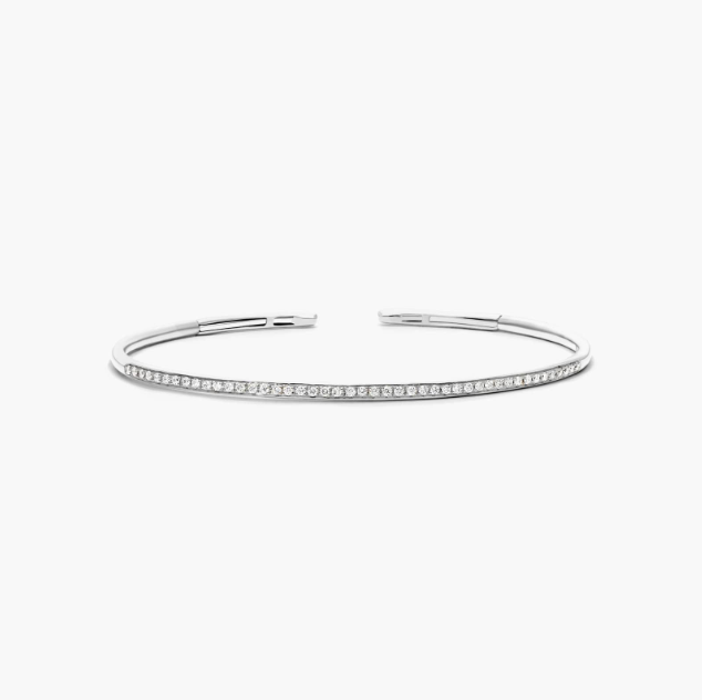 Row Cuff Diamond Bracelet In 14K Yellow Gold