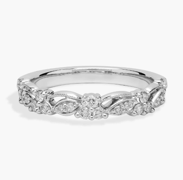 Romantic Vintage Lace Diamond Ring in 14k White Gold (1/3 ct. tw.)