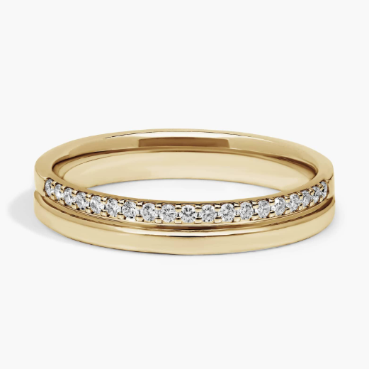 Diamond Edge Ring in 14k Yellow Gold (4 mm, 1/5 ct. tw.)