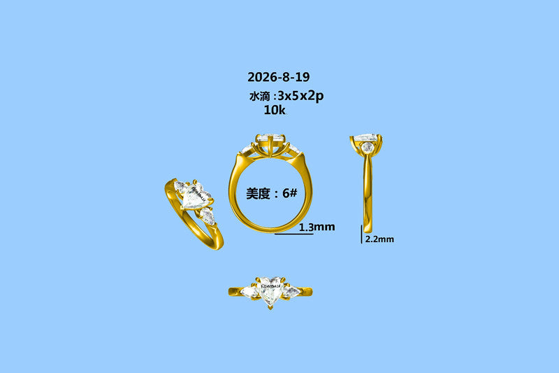Cw-10K Pink Diamond "Stone of Three Life" Ring