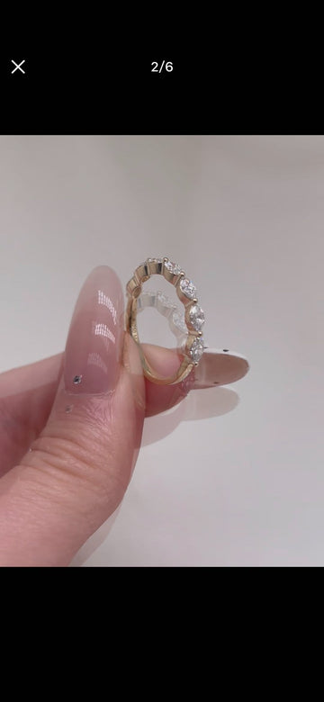 Selena-14k yellow gold bubble band