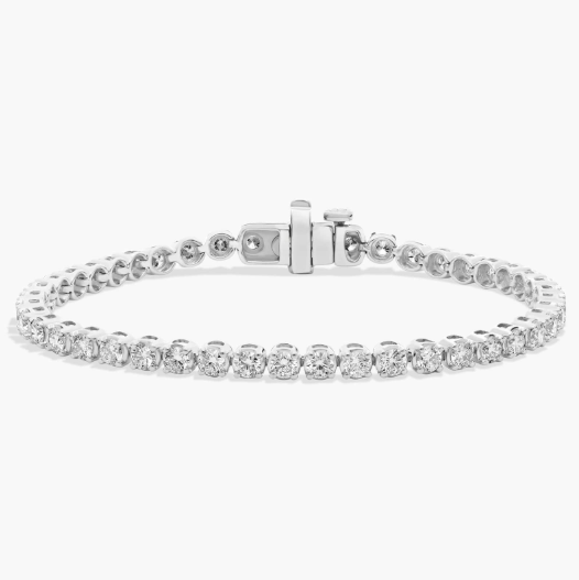 6 " Four Prong Lab-Grown Diamond Tennis Bracelet In 14K White Gold (3 Ct. tw. - F-G / VS2-SI1)