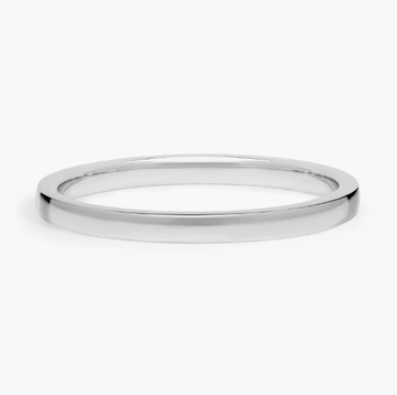 Low Dome Comfort Fit Wedding Ring in Platinum (2mm)