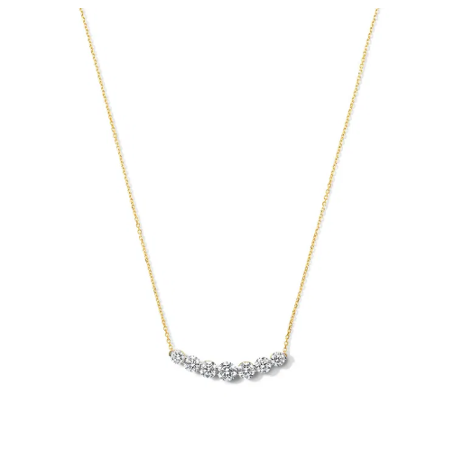 Lab Grown Diamond Bar Necklace 14K