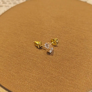 💎For Binita 18k yellow gold ear stud
