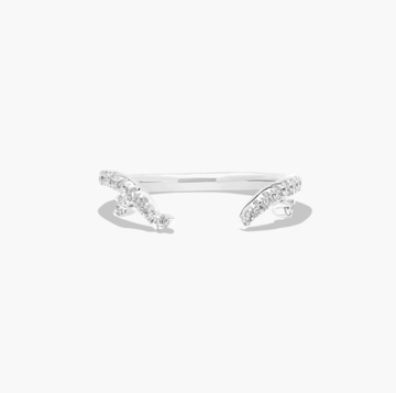 Blossom Tree Diamond Wedding Ring In 14K White Gold (1.80mm)
