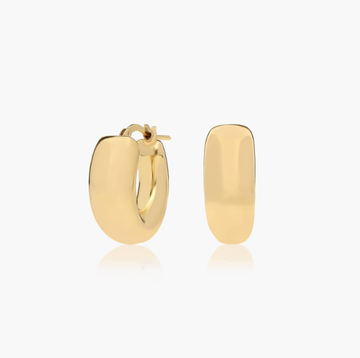 Golden Hour Polished Hoop Earrings In 14K Yellow Gold