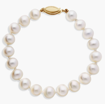 6.5" Freshwater Cultured Pearl Bracelet in 14k Yellow Gold (7.0-7.5mm)