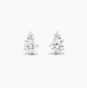 Cosmos Lab-Grown Diamond Stud Earrings In 14K White Gold
