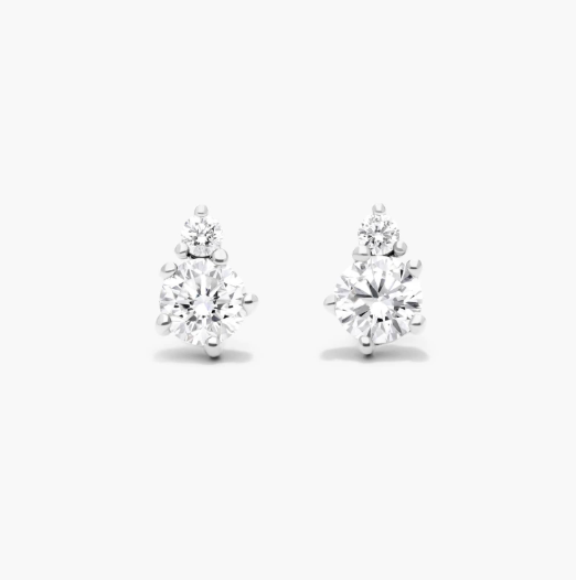 Cosmos Lab-Grown Diamond Stud Earrings In 14K White Gold