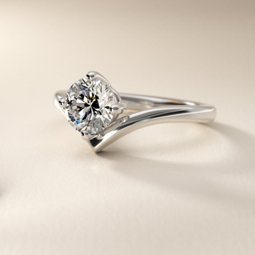 Petite Floral Halo Diamond Engagement Ring in 14k White Gold (1/10 ct. tw.)