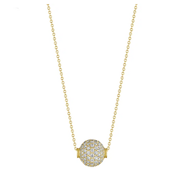 Disco Slide Ball Necklace 18K