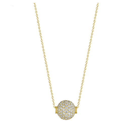 Disco Slide Ball Necklace 18K